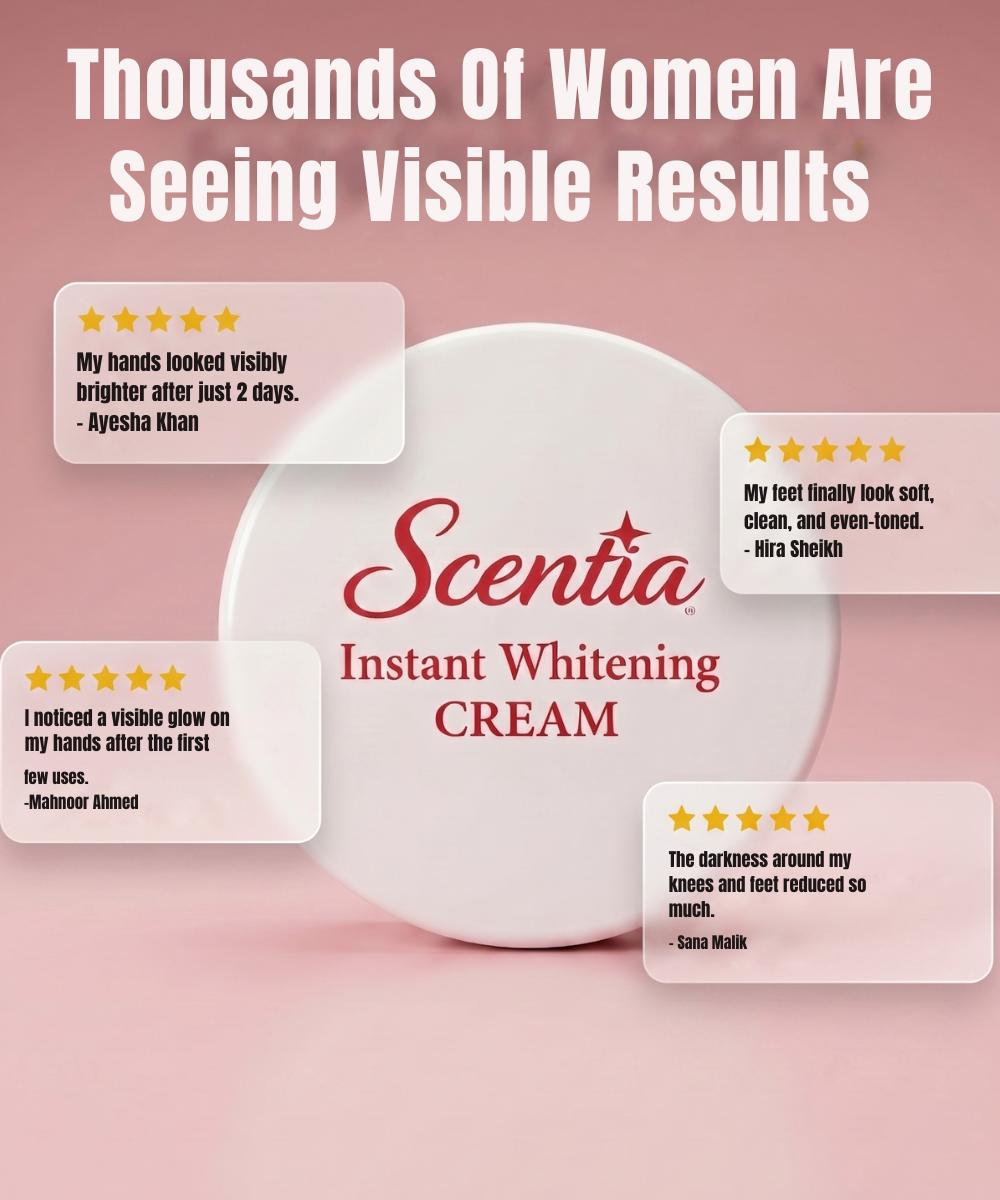 Scentia Whitening Cream – Instant Brightening & Dark Spot Reduction | 100ml
