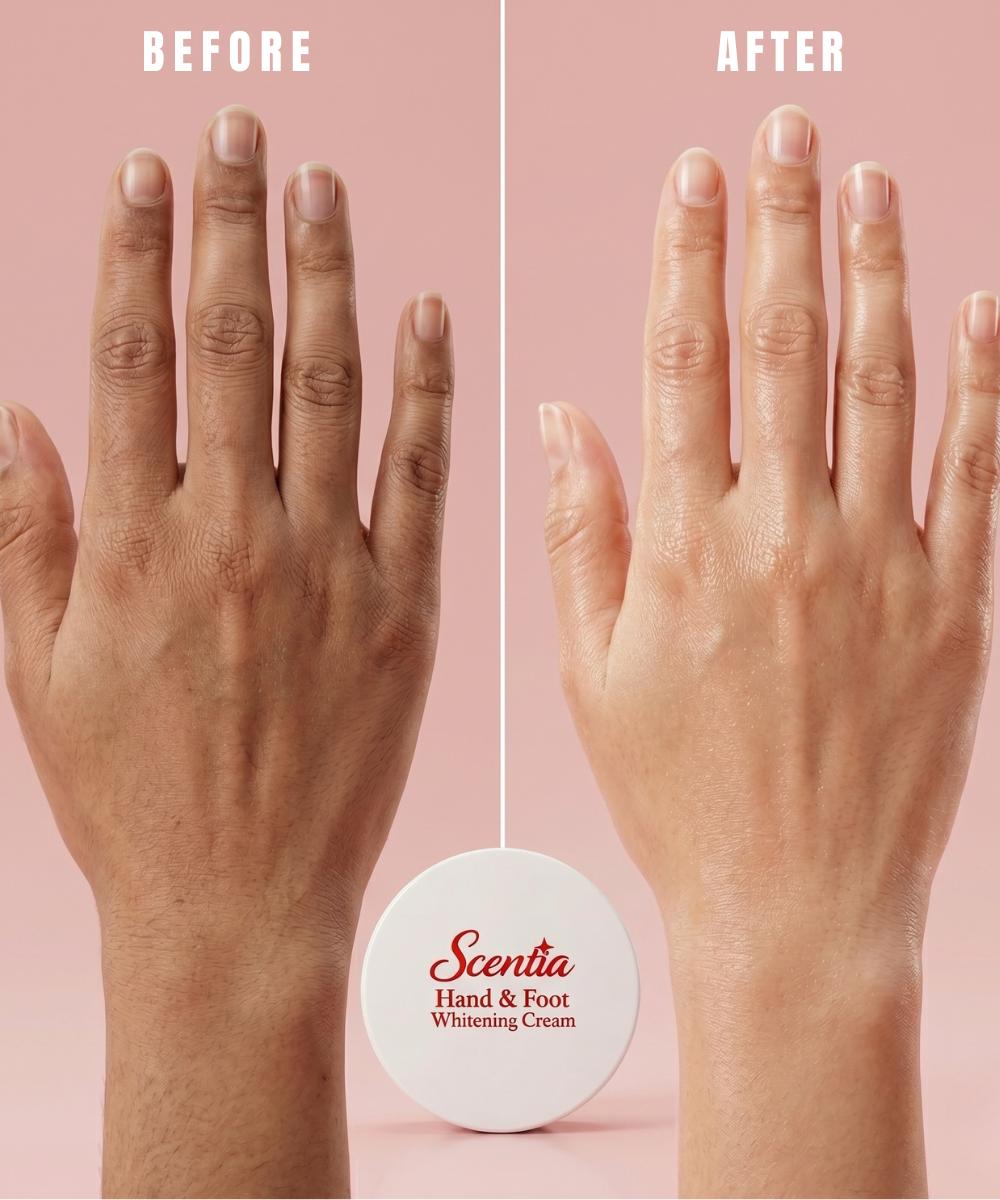 Scentia Hand & Foot Whitening Cream 100g – Deep Moisturizing Instant Brightening Cream❤️