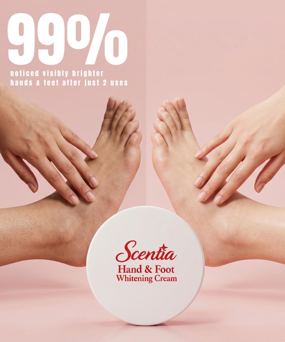 Scentia Hand & Foot Whitening Cream 100g – Deep Moisturizing Instant Brightening Cream❤️